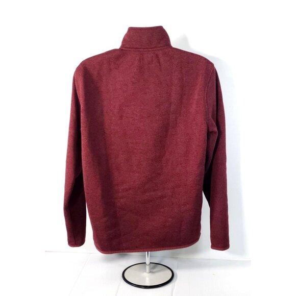 J CREW Men's Burgundy 1/4-Zip  Pull-over Long Sleeve Sweater Size Large 1573 - Picture 5 of 10